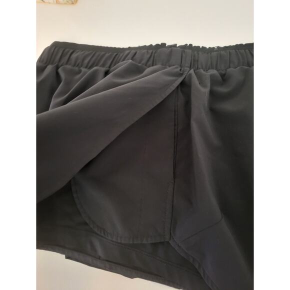 NIKE Dri Fit Women's Black Running Layered Athletic Shorts L Fly away sides - Picture 6 of 6